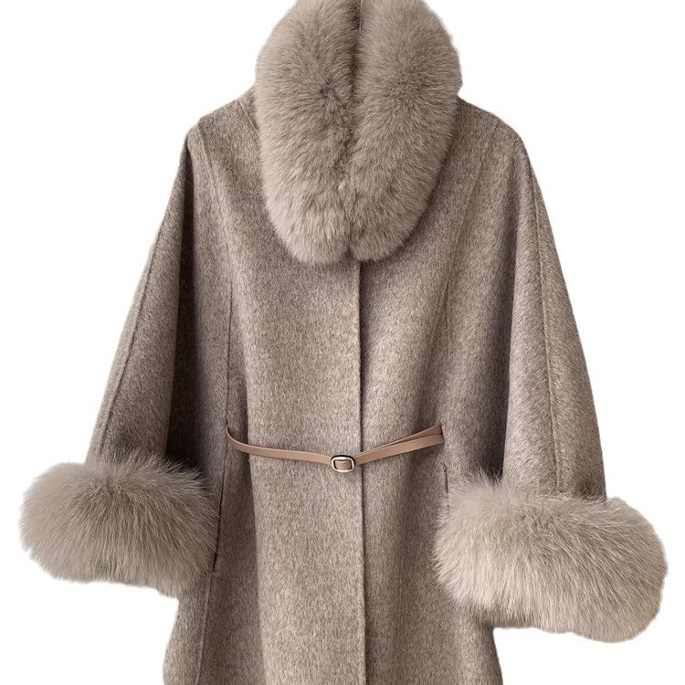 Reversible Cashmere Coat Mid-length High-end Sense - Image 5