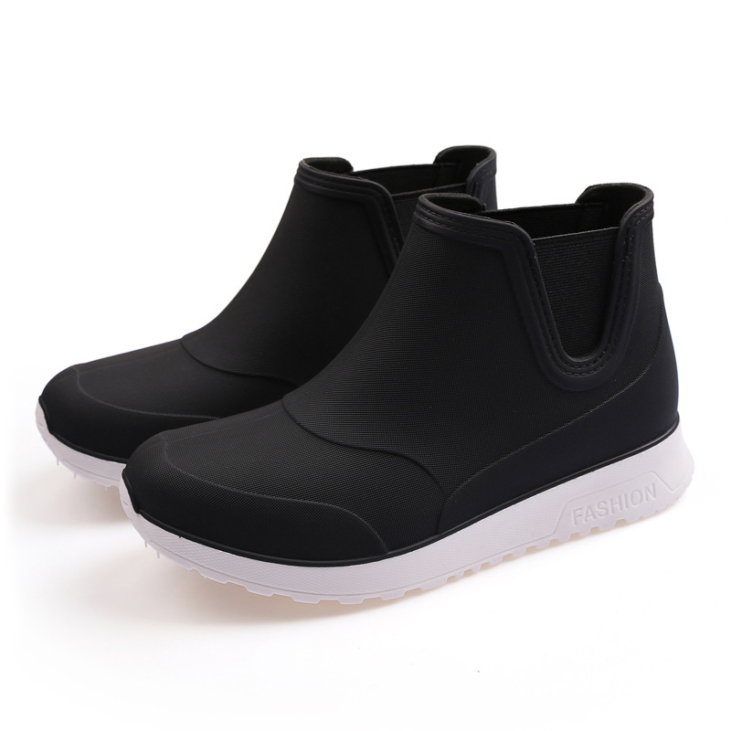 Men's Fashionable Waterproof Non-slip Outdoor Soft Rubber Sole Rain Boots - Image 5