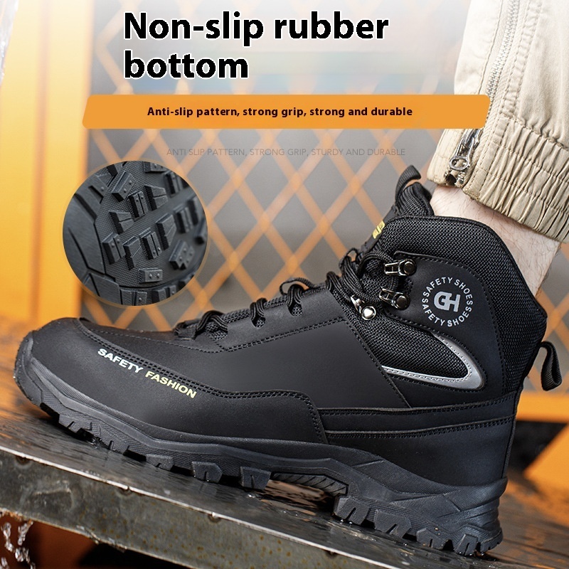 Anti-smashing And Anti-penetration Mountaineering Wear-resistant Waterproof Construction Site Safety Shoes — изображение 4
