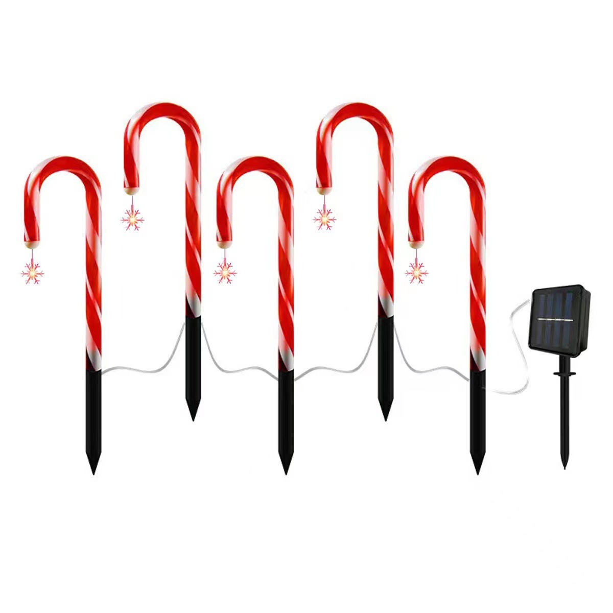 Solar Christmas Crutches Ground Plug Light Decoration Landscape Lamp - Image 6
