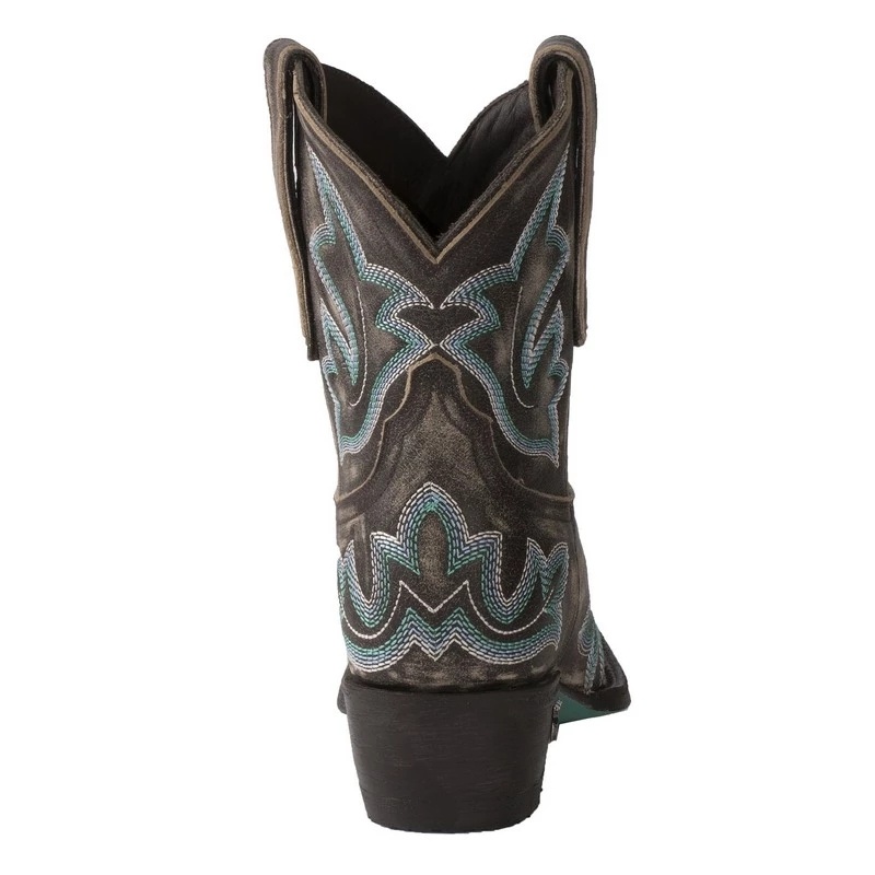 Women's Embroidered Pointed Leather Boots In Plus Size - Image 6