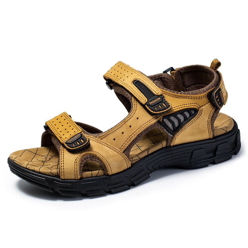 Men's Retro Casual Leather Sandals Outdoor Stylish Beach - Image 7