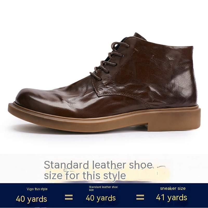 Men's Grab Pattern Business Casual High-top Martin Boots — изображение 8