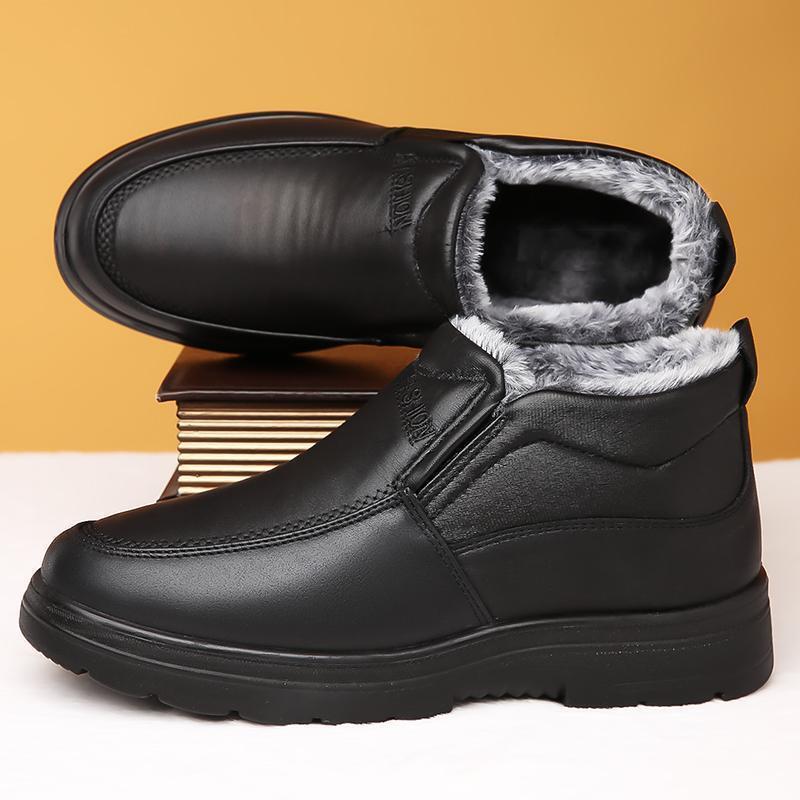 Winter Middle-aged And Elderly Thickened Non-slip Waterproof Fleece-lined Cotton Shoes - Image 4