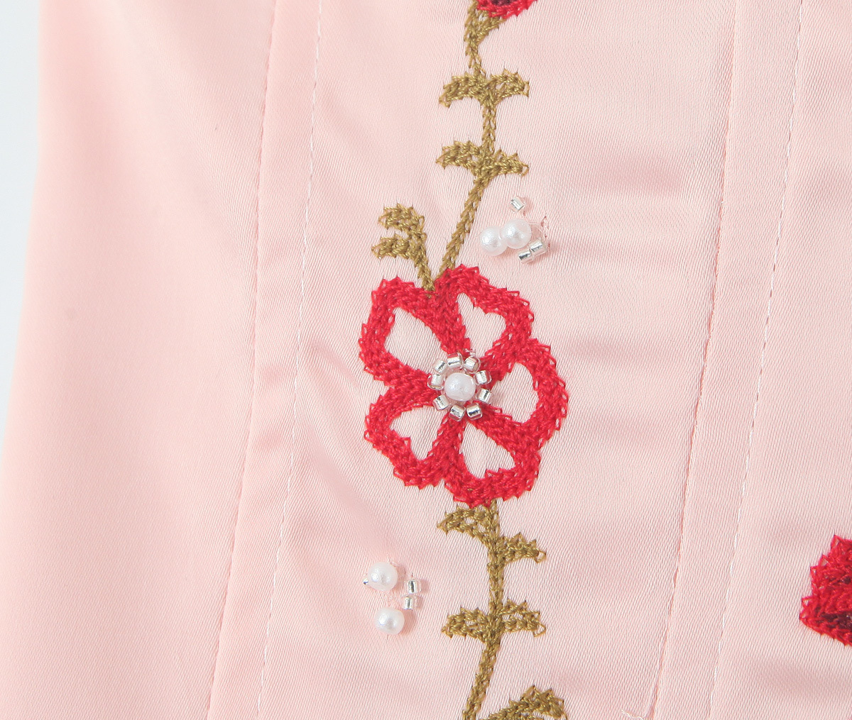 Women's Embroidered And Beaded Tube Top Waist Seal - Image 6