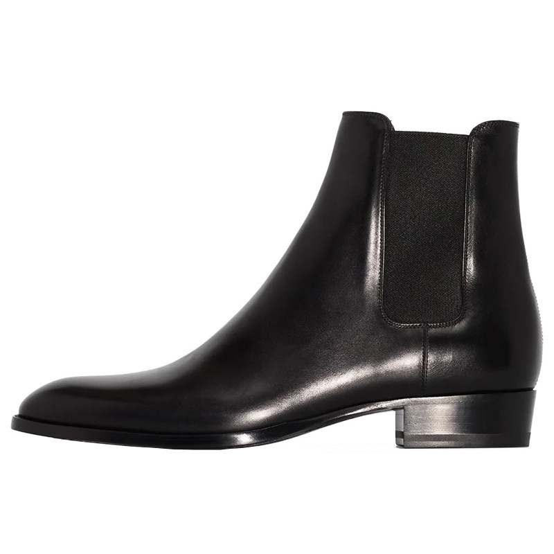 Men's Genuine Leather Pointed Toe Business British Style Martin Boots — изображение 5