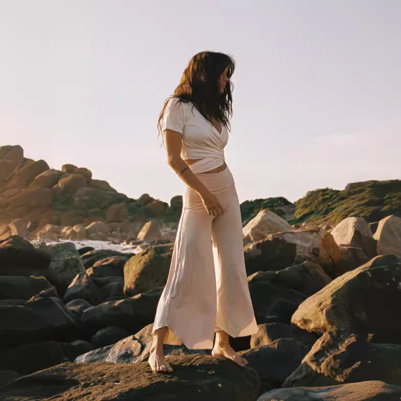 High Waist Irregular Casual Pants Yoga Cropped Pants — изображение 2