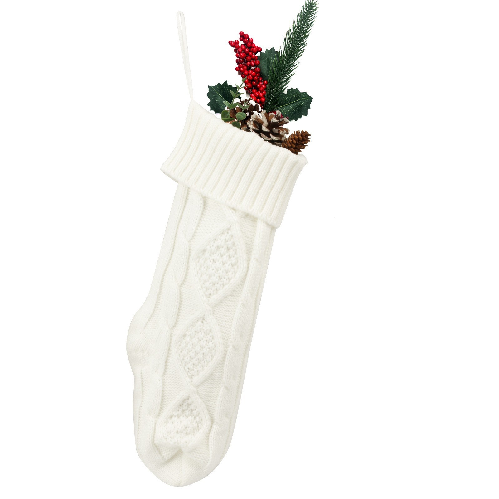 Embroidered Knitted Christmas Stockings Gift Bag - Image 10