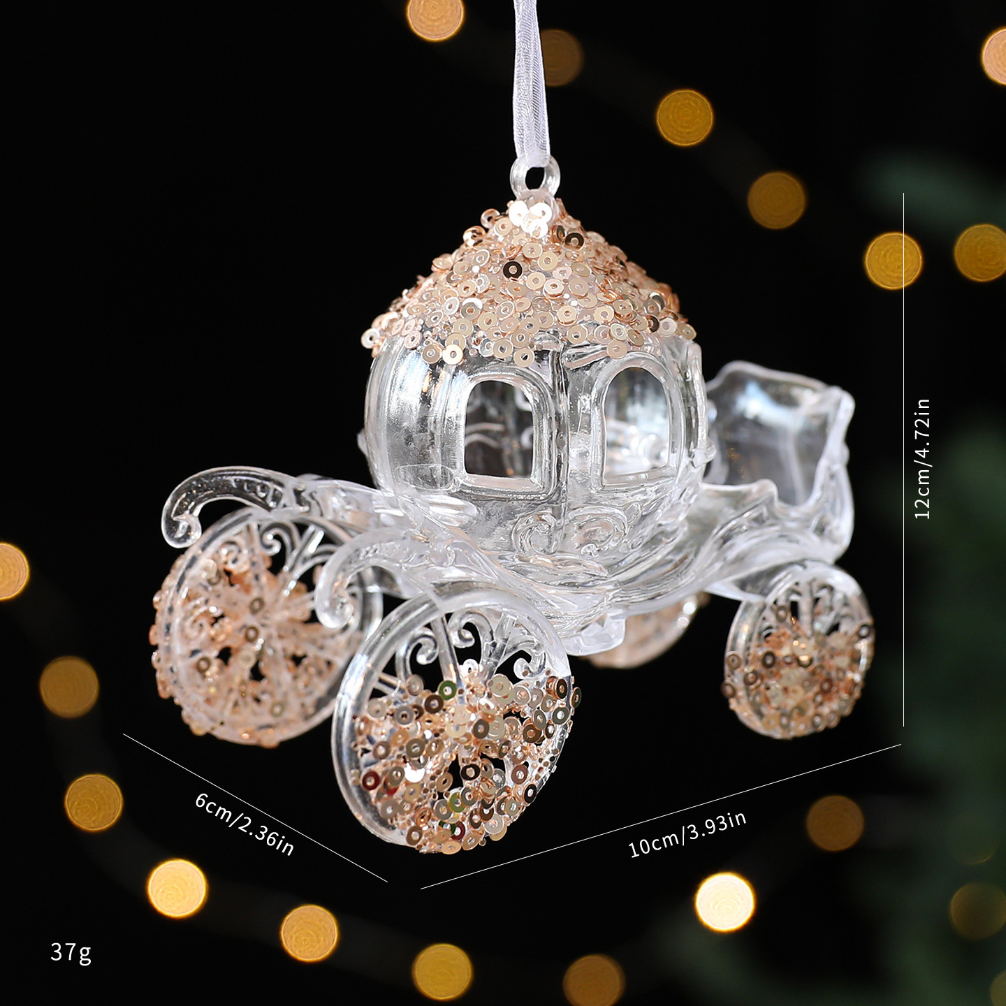 Christmas Decorations Sequined Acrylic Pendant - Image 10