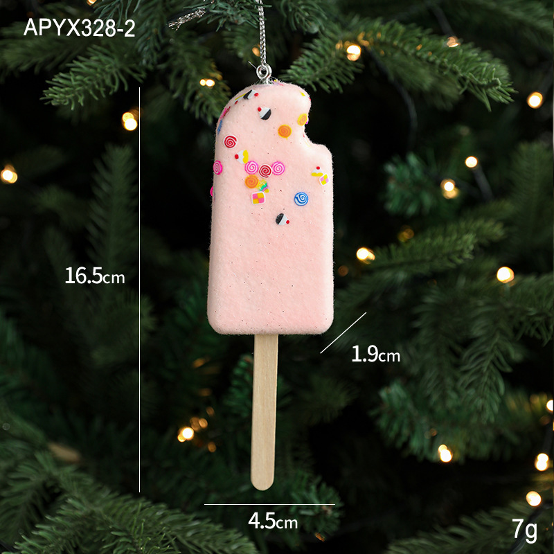 Creative Pendant Ice Cream Christmas Tree Decoration Small Hanging Pieces - Image 10