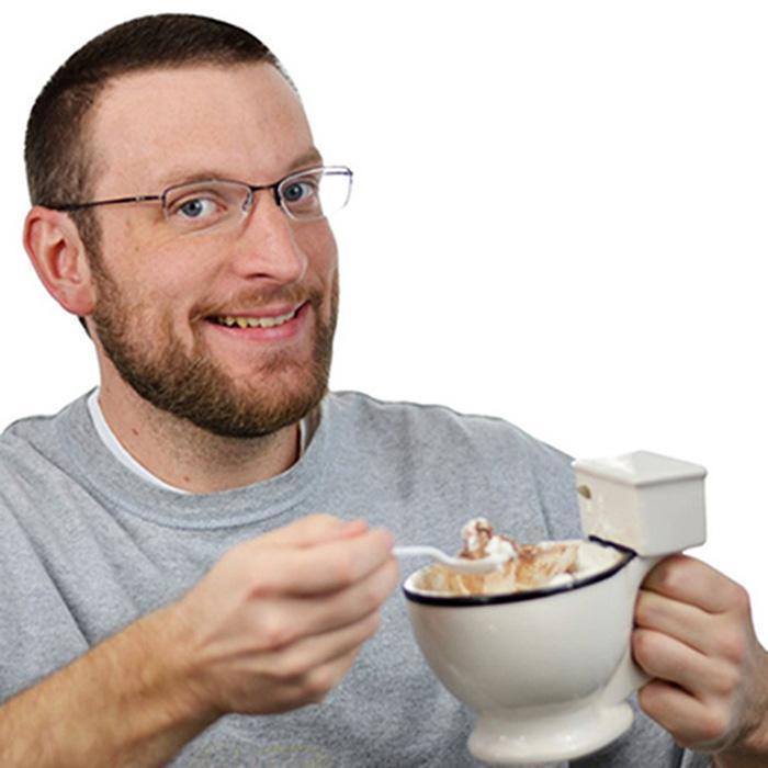 Creative Toilet Mug Ceramic Coffee Mugs with Handgrip Funny Gag Gift Tea Cup - Image 3