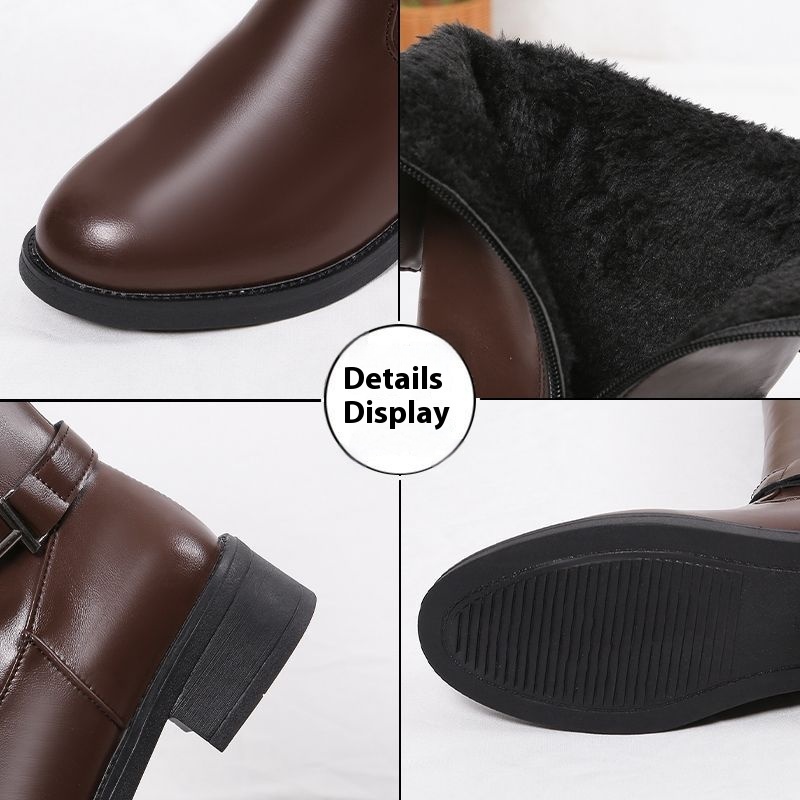 Women's Winter Chunky Heel Round Head Knight Over The Knee Boots – Bild 2