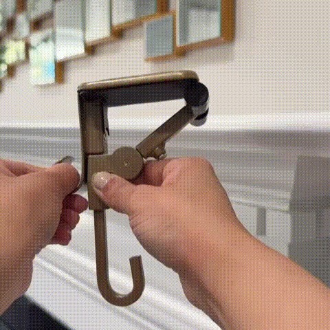 Christmas Metal Hanging Socks Bracket Hook Fireplace Mantel Hook Metal Iron Art - Image 3