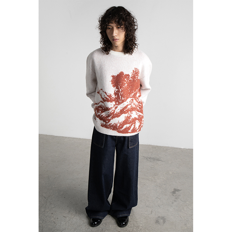 Men's Casual Fashion Landscape Pattern Sweater – Bild 2