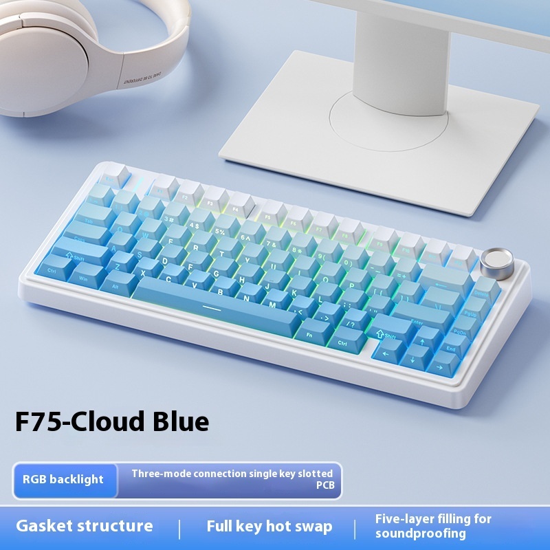 Full-key Hot Plug Wireless Three-mode Bluetooth Keyboard – Bild 9
