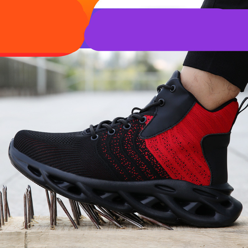 Flying Woven High-top Safety Shoes Men's Breathable Lightweight Safety Shoes – Bild 2