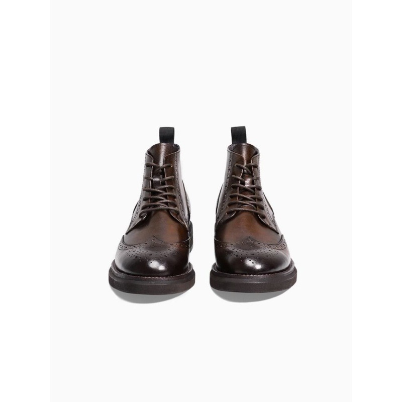 Trendy Casual Platform Leather Boots - Image 4