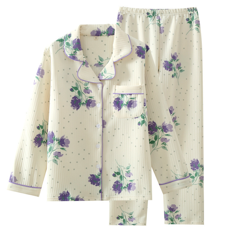 Women's Winter Thick Loose Air Cotton Pajamas Suit — изображение 2