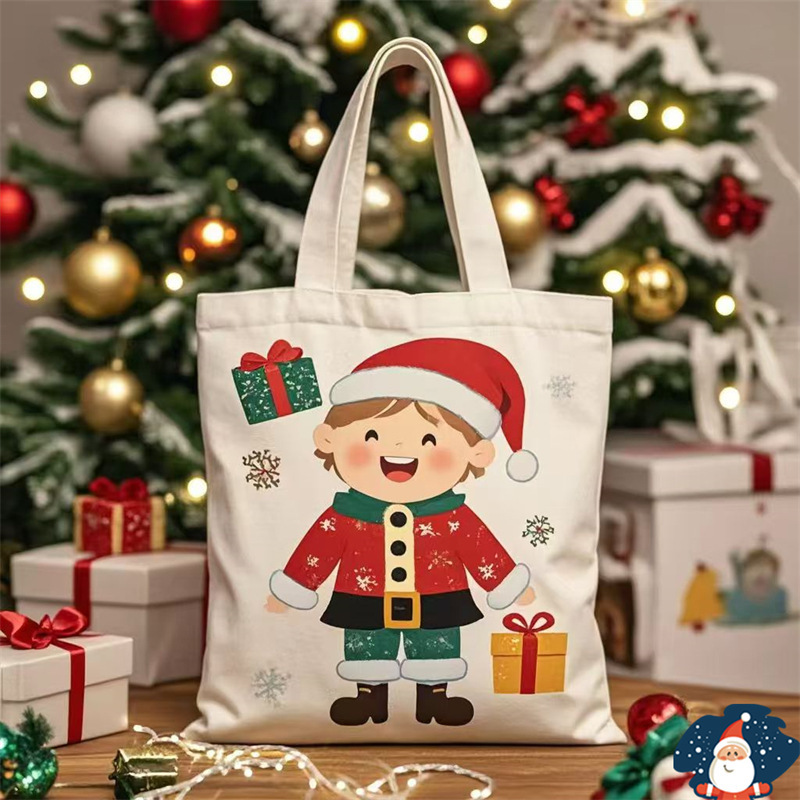Santa Claus Gift Christmas Eve Portable Canvas Bag — изображение 6