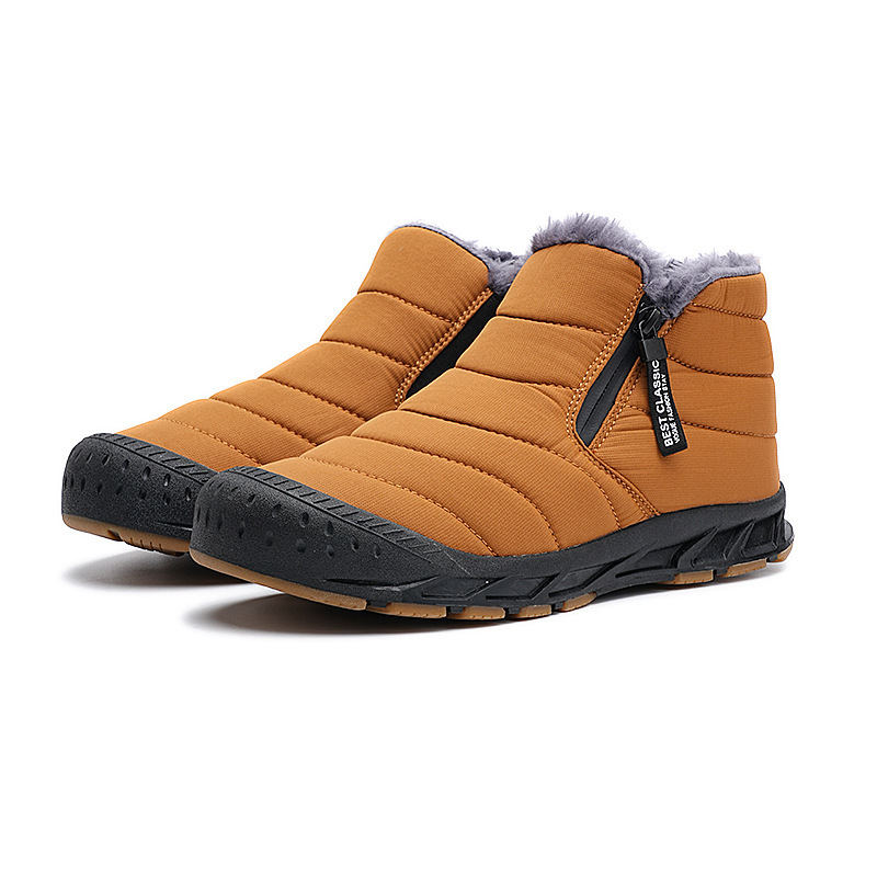 Snow Short Leather And Fur Integrated Winter Boots - Image 7