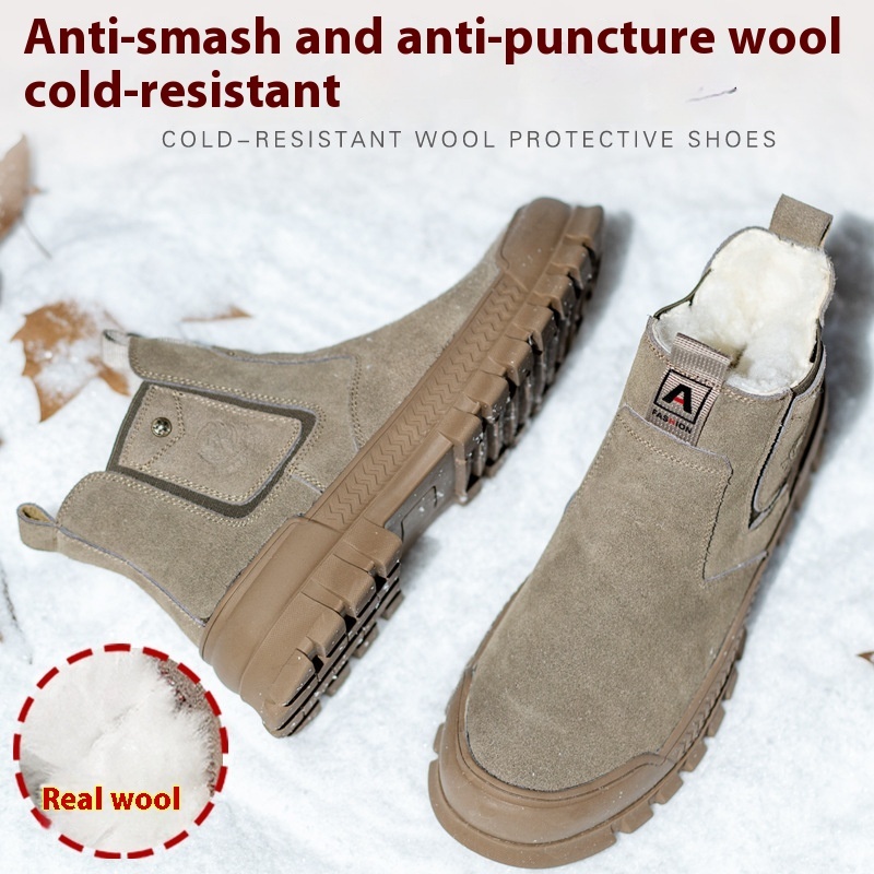 Anti-smashing And Anti-penetration Winter Thickened Work Shoes Men — изображение 3