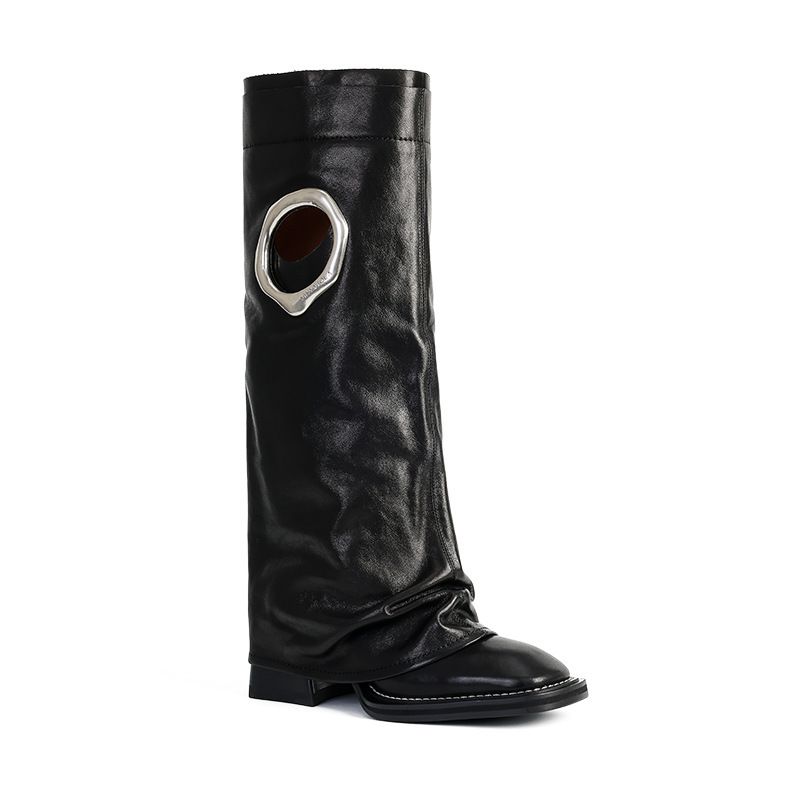 Women's All-matching Mid Heel Knee-high Boots - Image 4