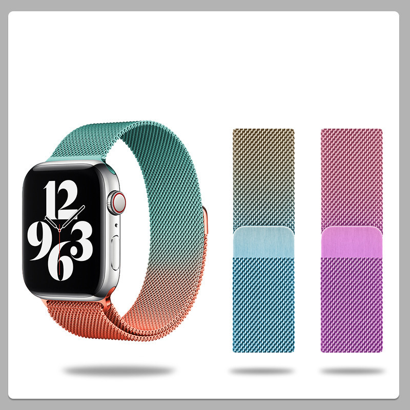 Personality Tide Gradient Color Milanese Magnetic Strap - Image 4
