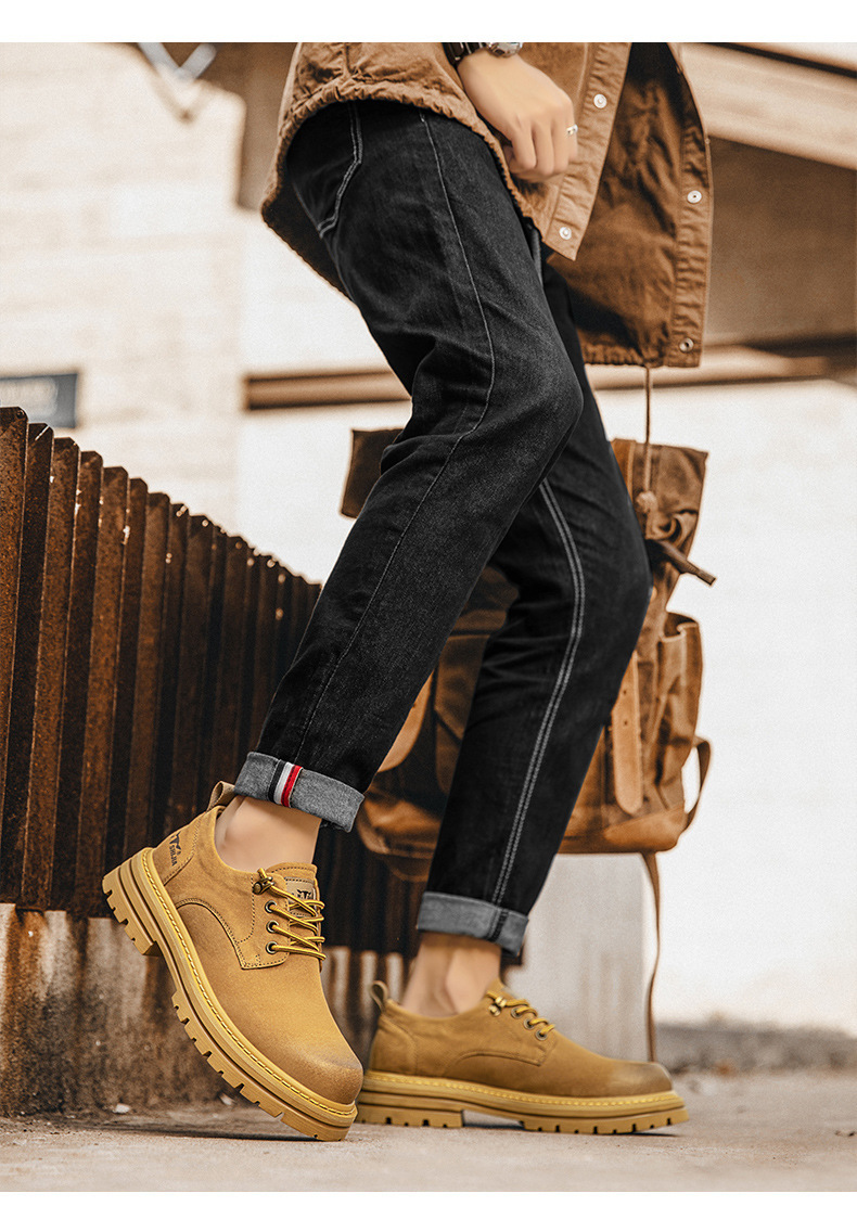 Men's Casual Leather Martin Boots - Image 10