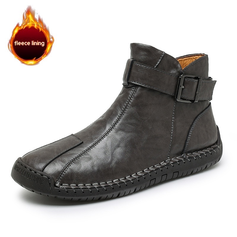 Cross-border Foreign Trade Hot Genuine Leather High-top Casual Men's Leather Boots - Image 7