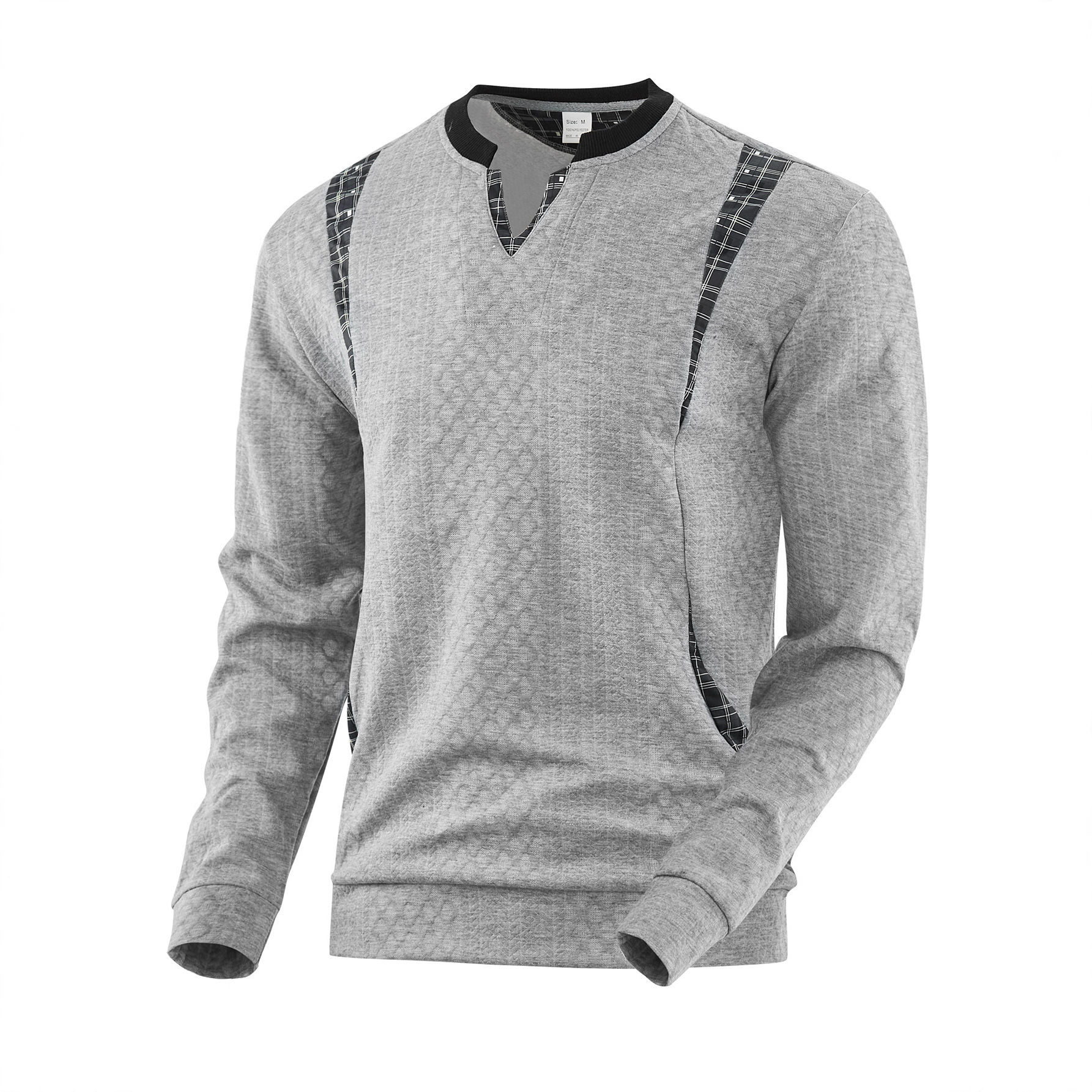Men's Contrast Color Pullover Sweater — изображение 5