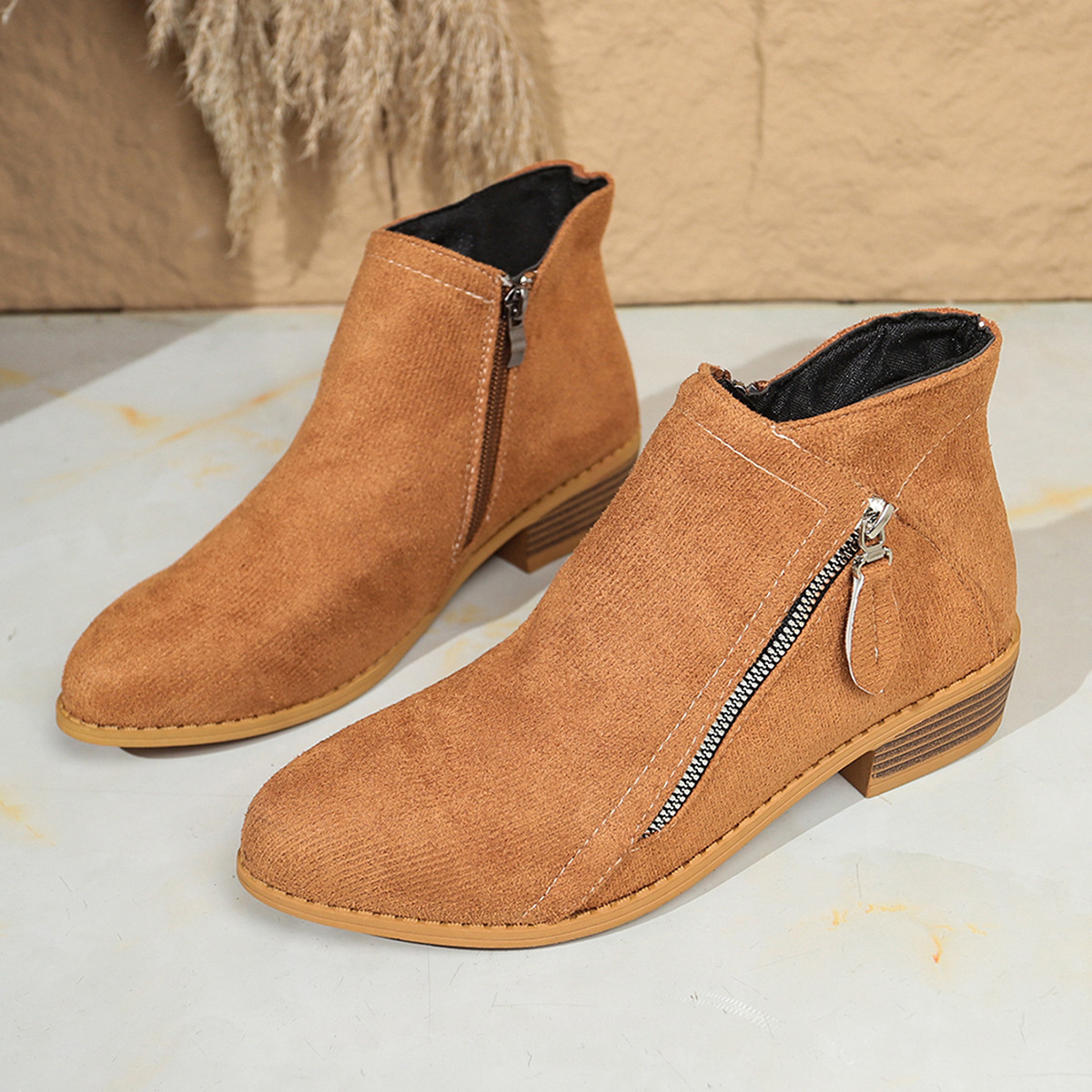 Suede European And American Style Women's Ankle Boots - Image 7