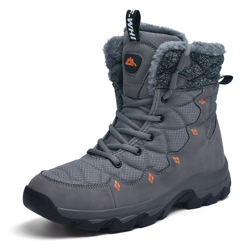 Men's Thick-soled Daily Outdoor Fleece-lined High-top Boots - Image 7