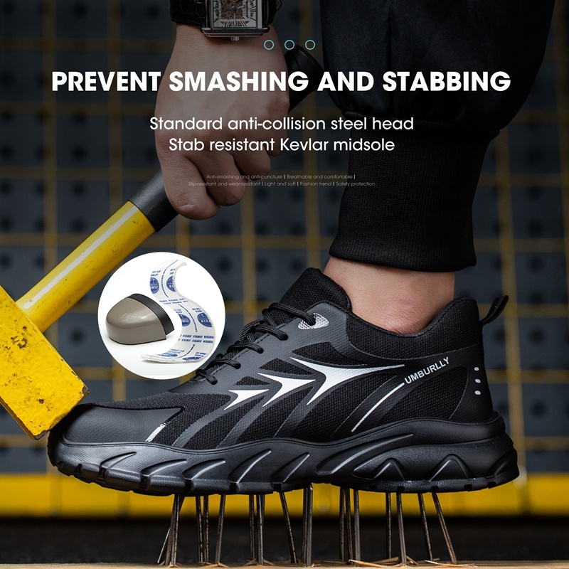 Labor Protection Anti-smashing And Anti-penetration Safety Shoes Steel Toes – Bild 6