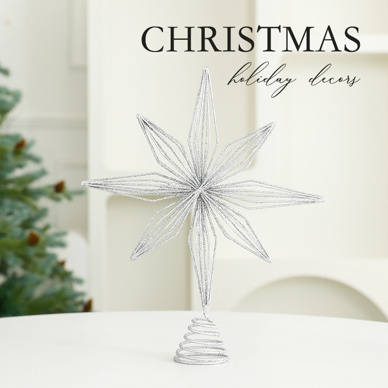Eight Awn Star Champagne Christmas Decoration Ornaments - Image 3