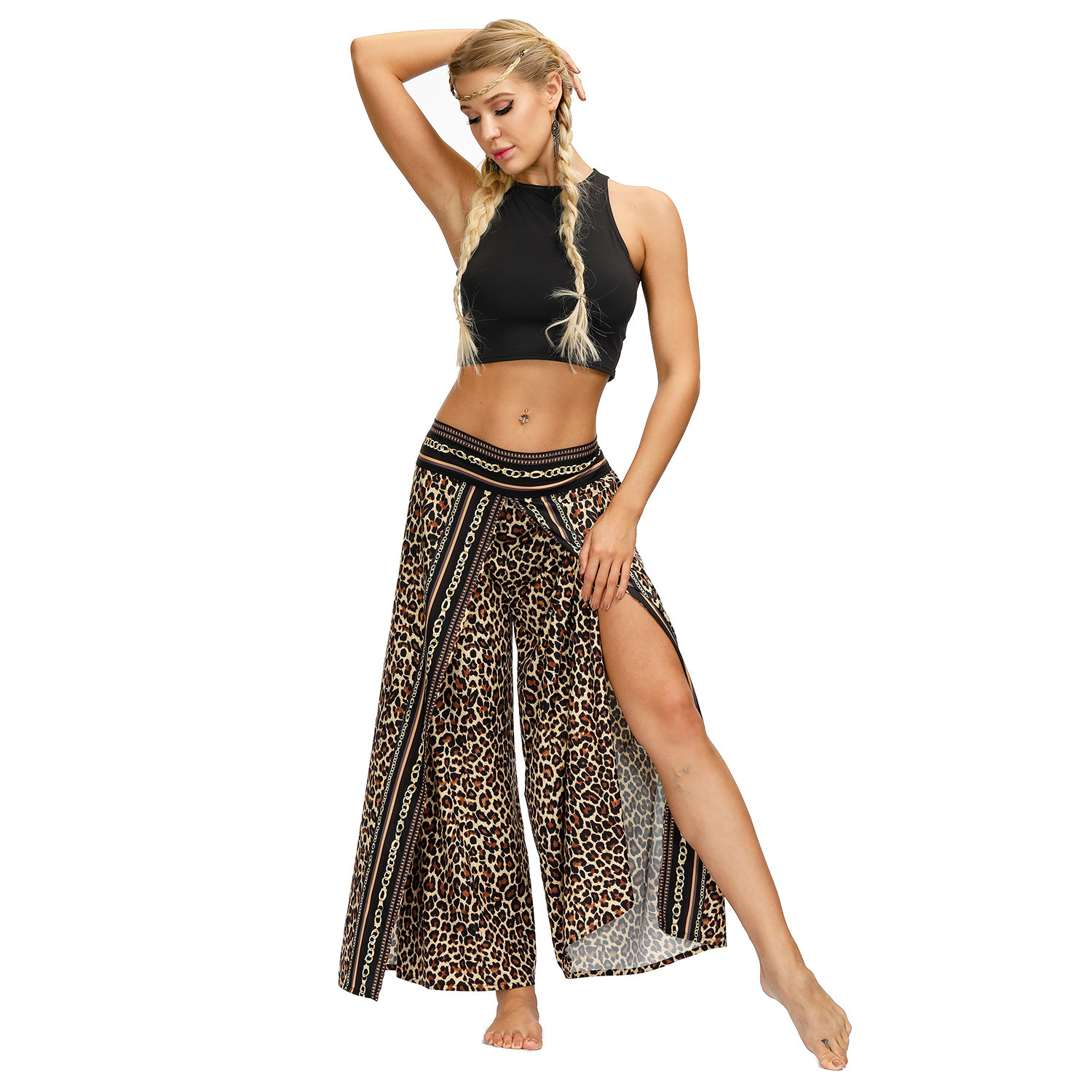Yoga Pants Women's High Waist Wide Leg Pants - Image 8