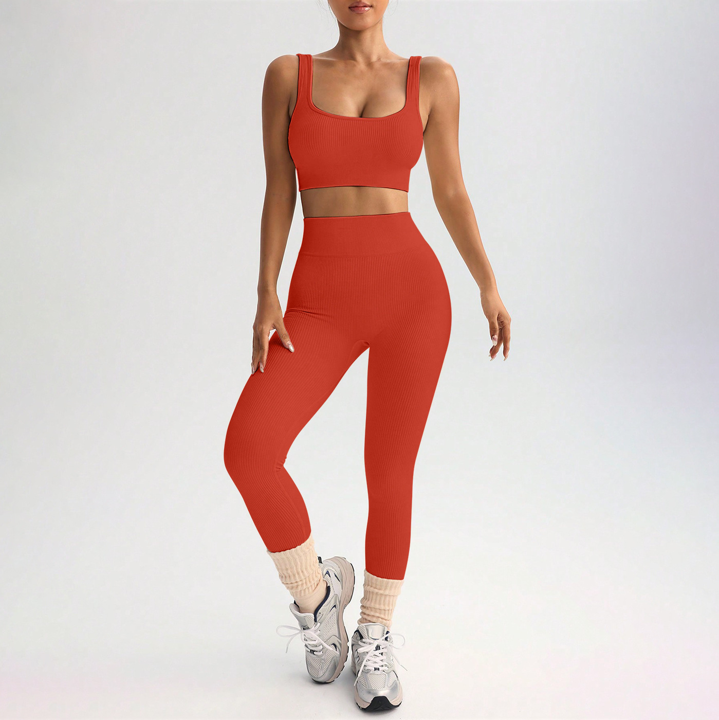 Quick-drying Yoga Clothes Suit Shockproof Sports Bra Yoga Pants - Image 9