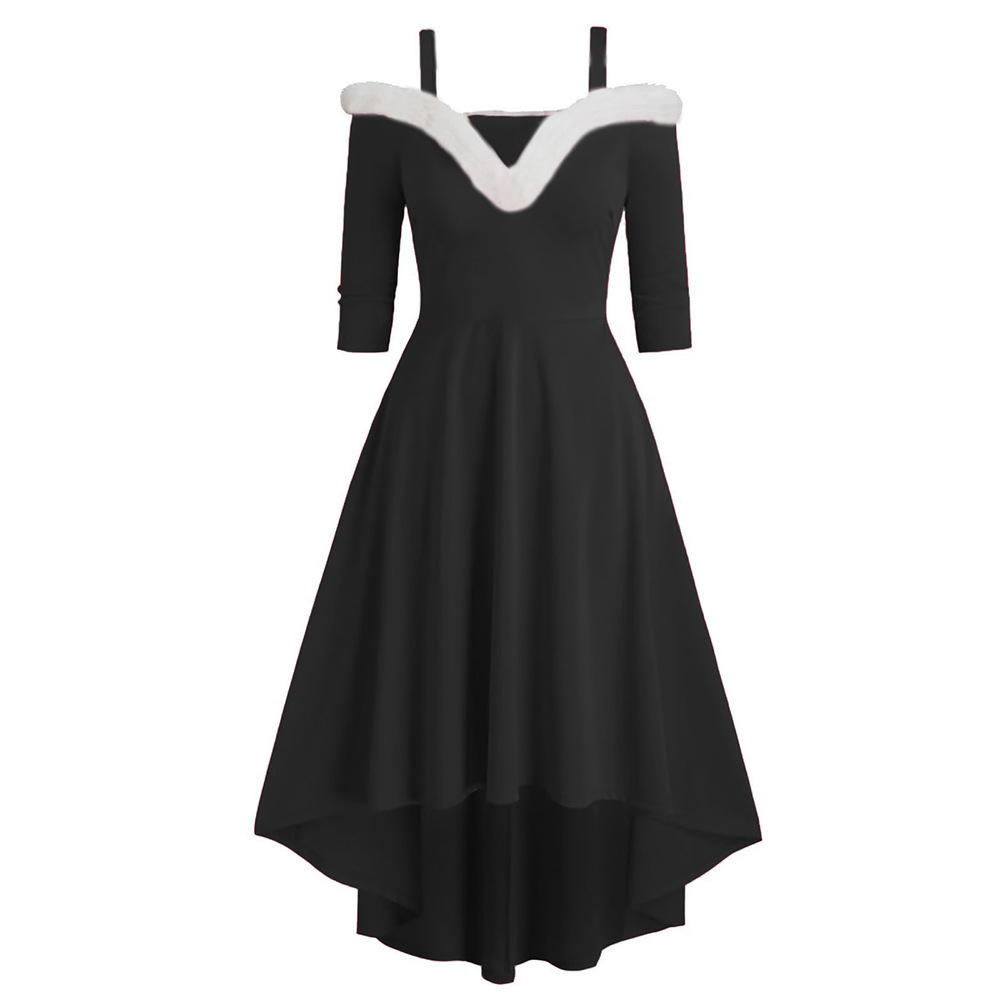 Women's Deep V Strapless Swing Dress - Image 5