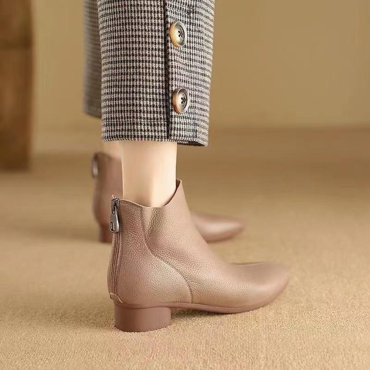 Women's Thick Bottom Vintage Martin Boots Women's Mid-calf Soft Bottom Wholesale - Image 4