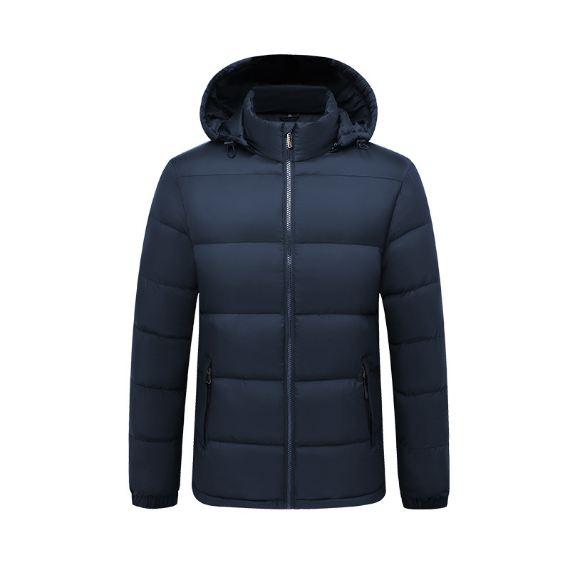 Hooded Cotton Jacket Men's Warm Quilted Jacket - Image 6