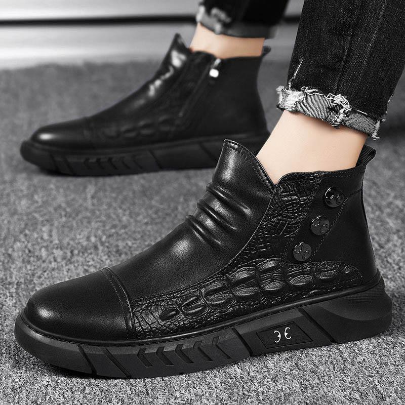 Men's New British Casual High-top Martin Boots - Image 3