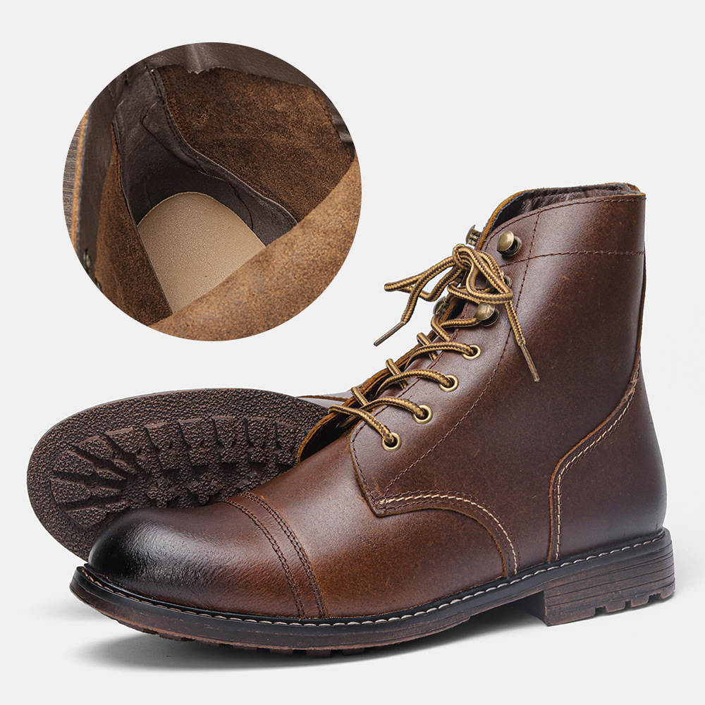 Men's Martin Top Layer Cowhide Boots - Image 9