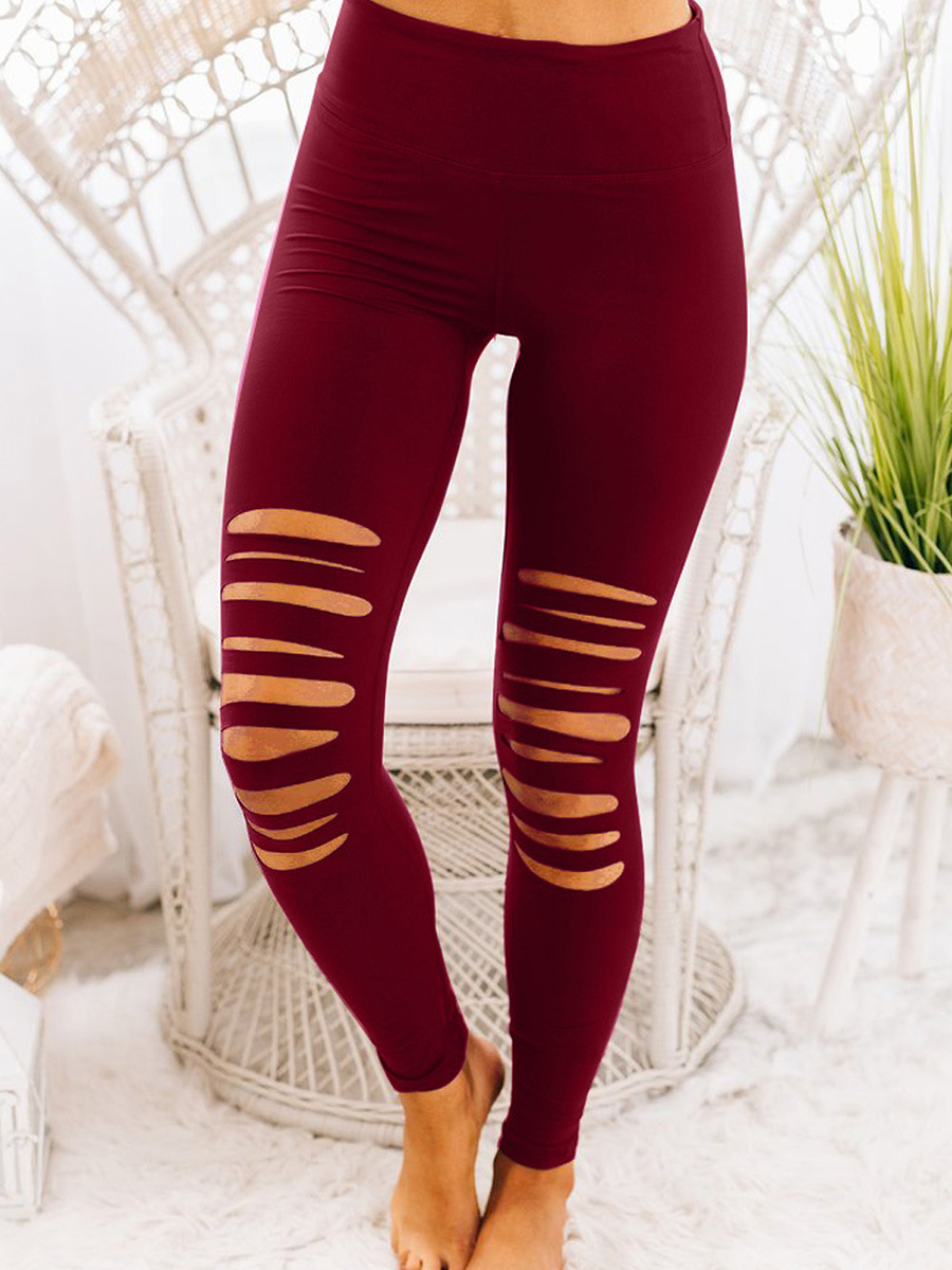 Women's Solid Color Casual Yoga Pants – Bild 5