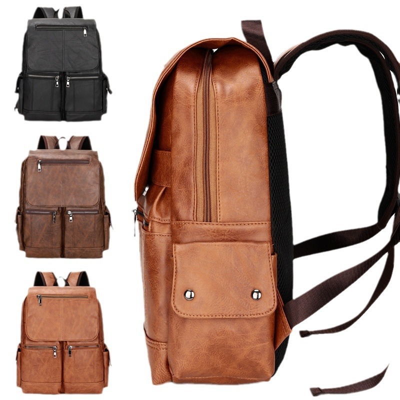 Men's Computer Bag Vintage Canvas Backpack - Image 2