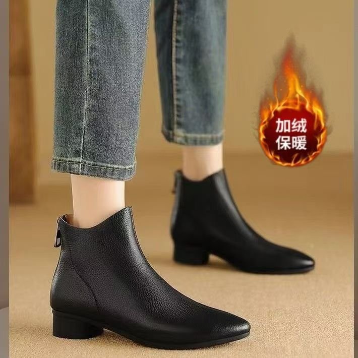 Women's Thick Bottom Vintage Martin Boots Women's Mid-calf Soft Bottom Wholesale - Image 8