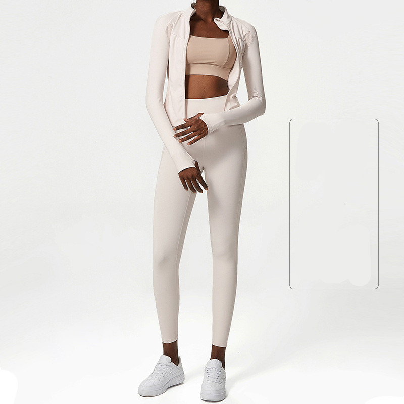 Nude Yoga Wear Jacket Pants Set — изображение 4