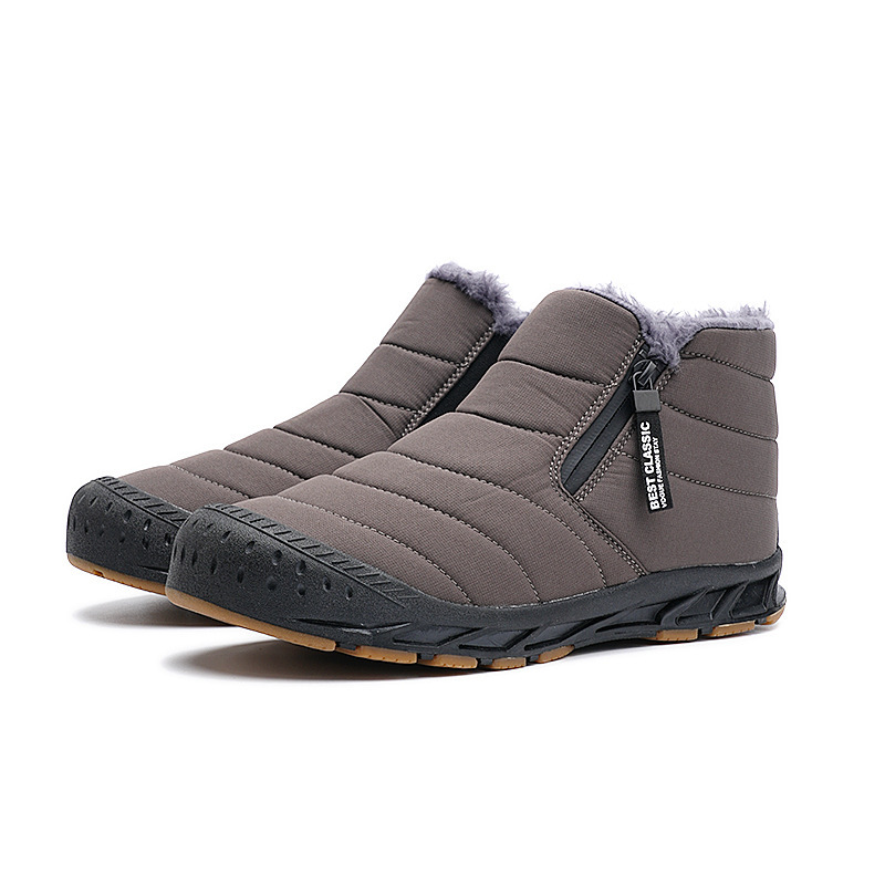 Snow Short Leather And Fur Integrated Winter Boots - Image 5
