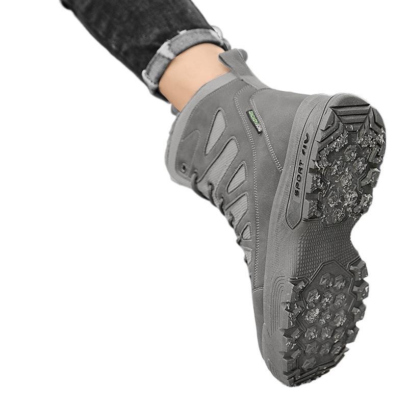 Fur Integrated Fleece-lined Warm High Cotton-padded Shoes Men - Image 5