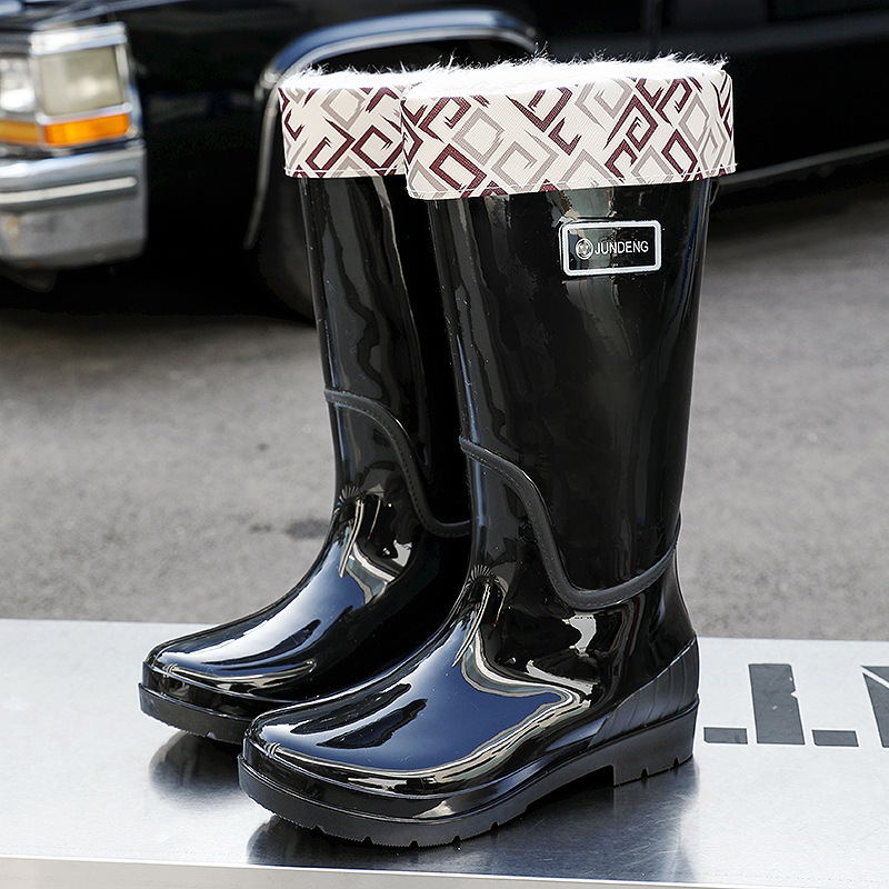 Adult High-top Women's Rain Boots Non-slip Waterproof Kitchen Work PVC Water Shoes Women – Bild 10