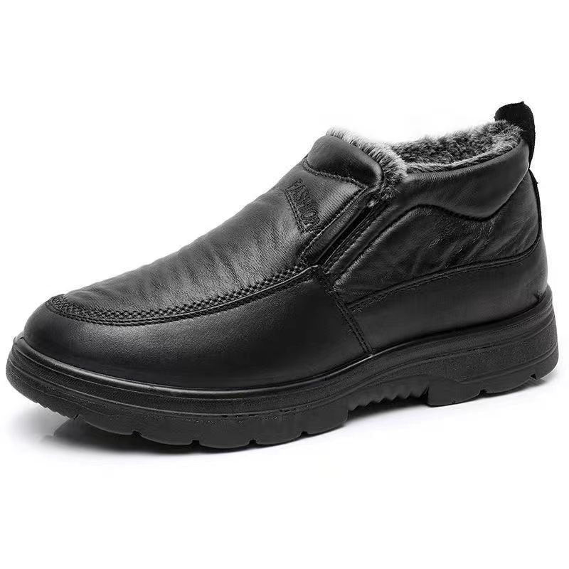 Winter Middle-aged And Elderly Thickened Non-slip Waterproof Fleece-lined Cotton Shoes - Image 5