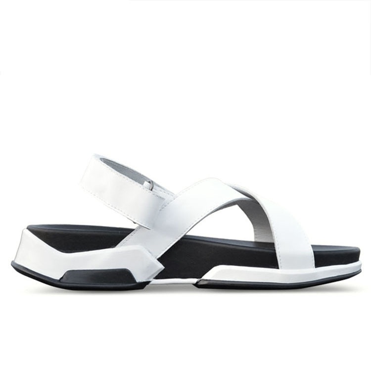 Korean Casual Men's Sandals Genuine Leather Elevator Beach - Image 4